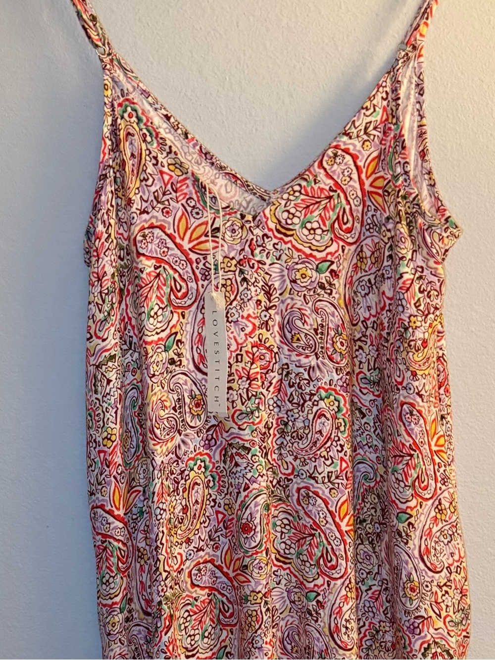 lovestitch Multicolor Paisley Maxi Dress - Pink, Orange & Green